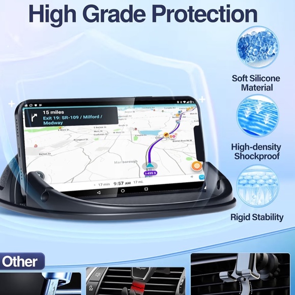 Universal Car Phone Dashboard Holder | Anti-Slip GPS Mount | NEW - Picture 2 of 2